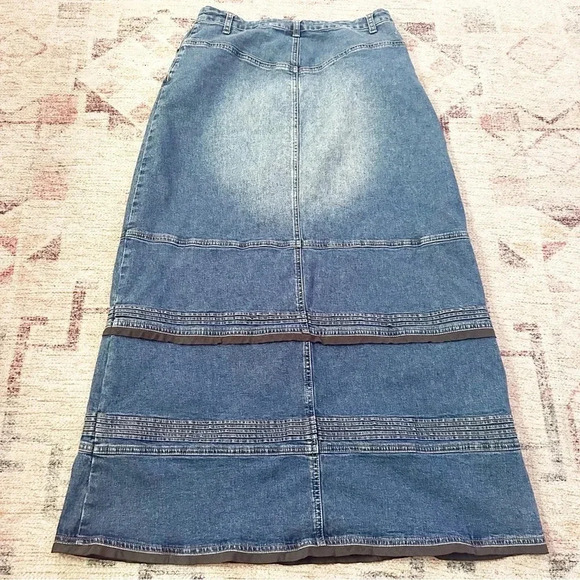Vintage Y2K denim maxi skirt size 8 - Picture 13 of 14
